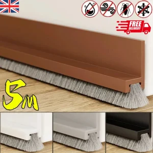5 Meter Self adhesive Draught Excluder Brush Strip Door Window Seal Tapes UK
