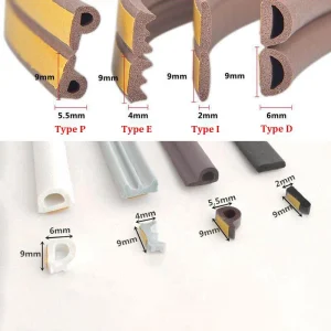 Draught Excluder Weather Seal Strip Rubber Foam Sticky Tape Window Door