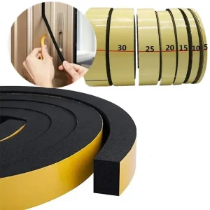5M / 10M Rubber Seal Weather Strip Foam Sticky Tape Door Window Draught Excluder