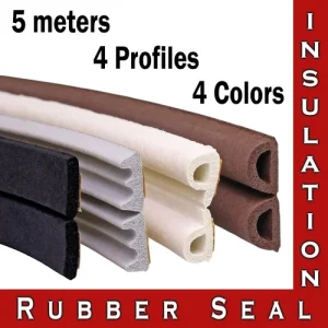 5M/10M Rubber Seal Weather Strip Sticky Tape Foam Door Window Draught Excluder